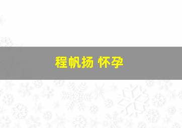 程帆扬 怀孕